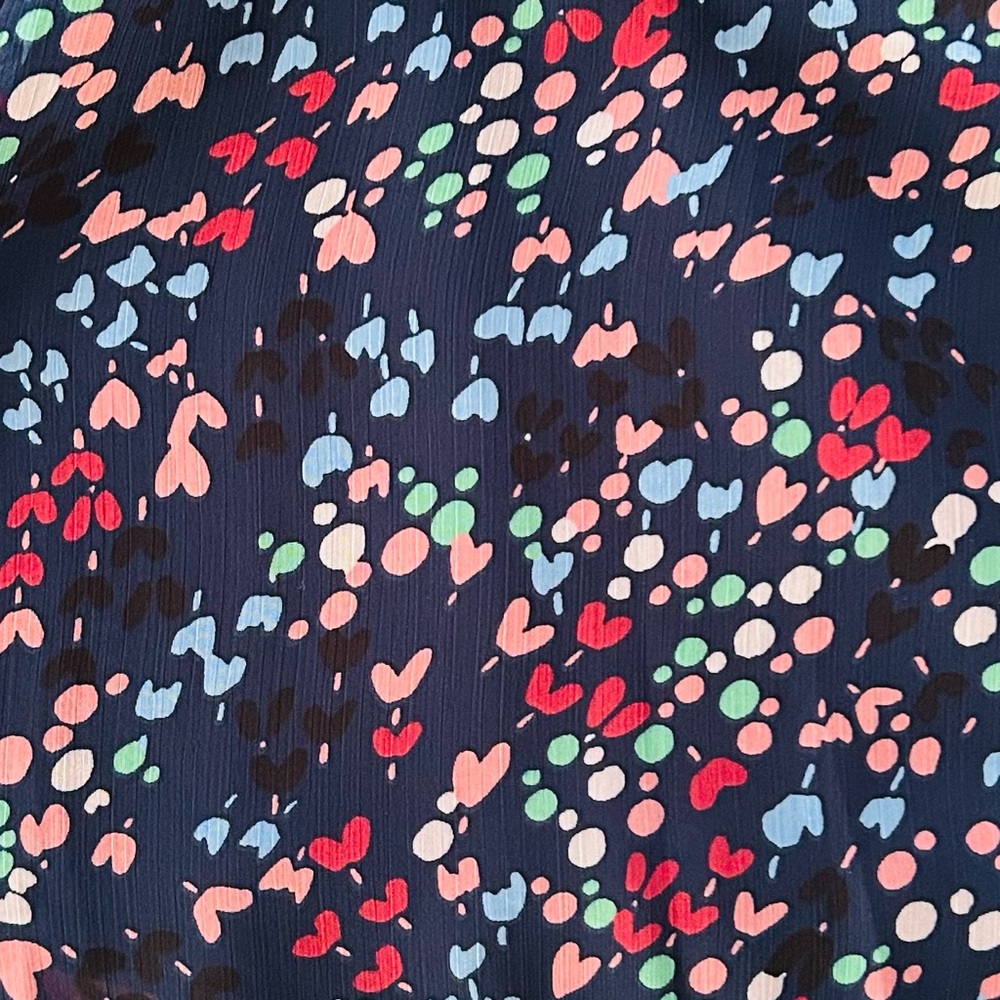 Ted Baker Casidee Heart Print Puff Sleeve Chiffon Mini Dress, Size US 6 - Picture 7 of 12
